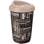 Термостакан с декором 400мл темно-бежевый