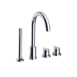 Смеситель в борт ванны термостатический с изливом и ручным душем DRAKO 333303TM