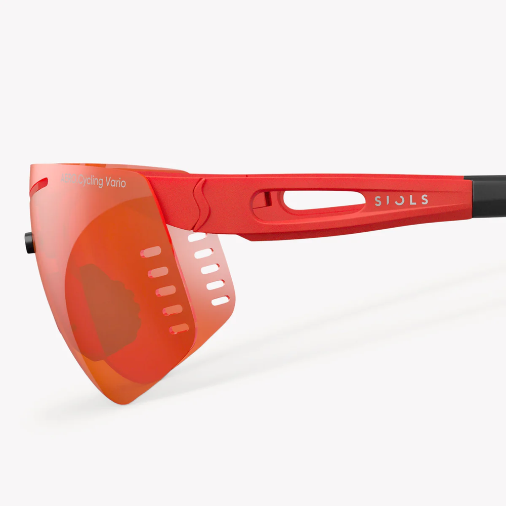 Спортивные очки с диоптриями Siols / AERO.Cycling / Vario Clear 10-75% Red Mirror / Photochromic Lens / Racing Red