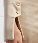 сатиновое платье Patrizia Pepe - бежевый(8A0945 A644)