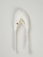 Шапка чепец из ангоры "Молоко" 7+