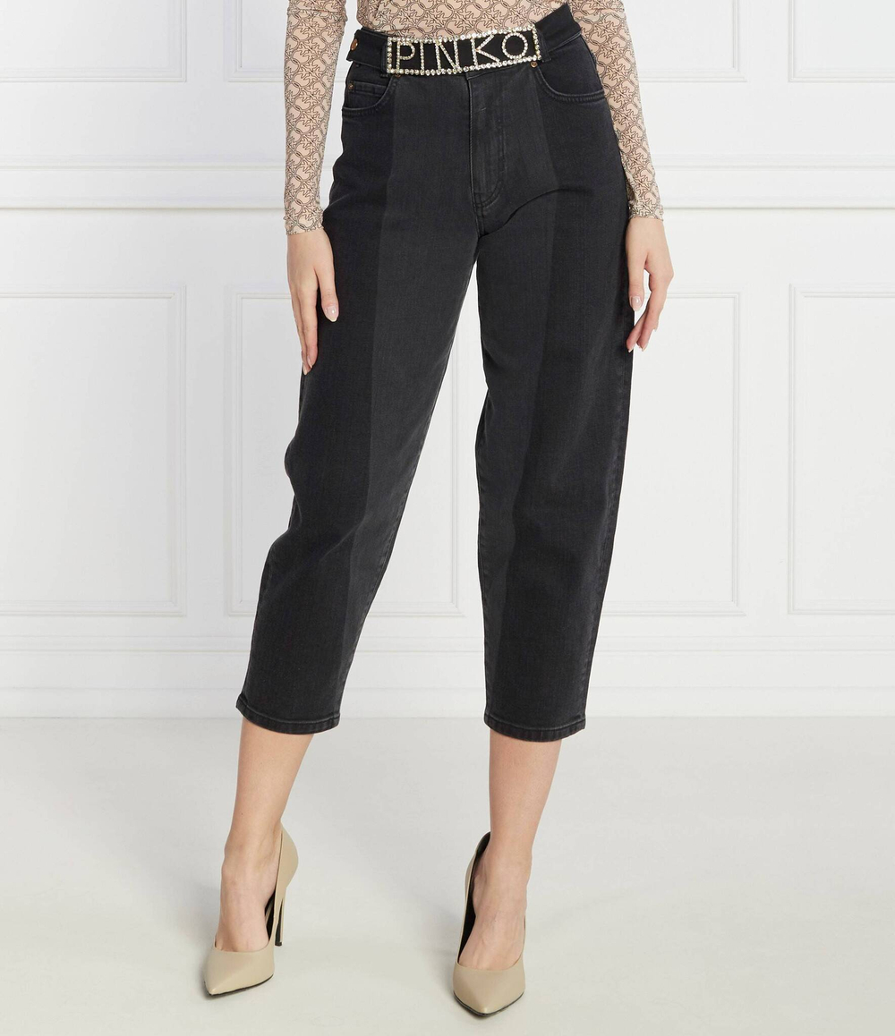 Джинсы MADDIE BELT MOM FIT DENIM BLA Pinko - графитовый(101797 A15P)