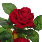 Цветочная композиция «Розовый куст» 42см в горшке, цвет красный