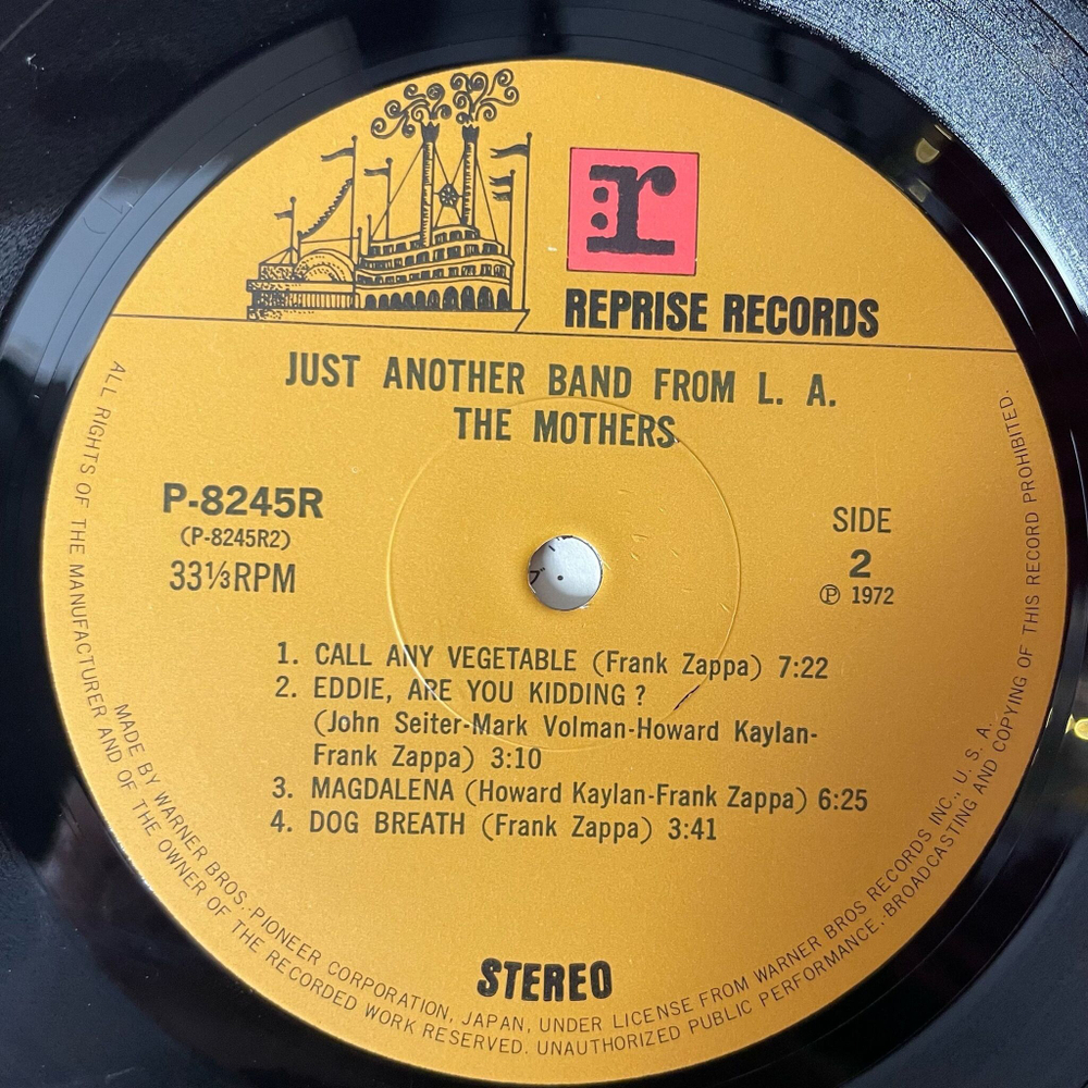 Винтажная виниловая пластинка LP Frank Zappa The Mothers Just Another Band From L.A. (Japan 1972) (No Obi)
