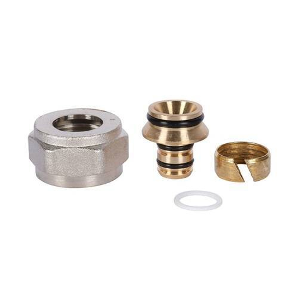 Соединение резьбозажимное ROMMER RFC1026 - 16x2.6 x 3/4"EK (для труб PEX-AL-PEXc)