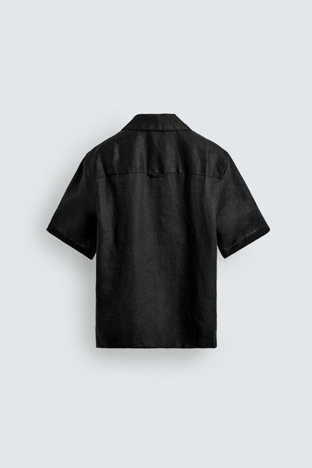 ZARА РУБАШКА RELAXED FIT ИЗ 100% ЛЬНА, ЧЕРНЫЙ