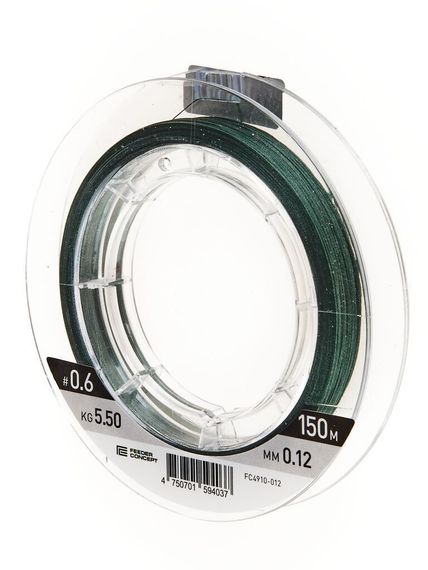Леска плетёная Feeder Concept Distance х8 BRAID Dark Green 150 м, 0,12 мм