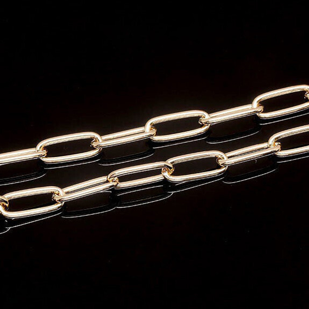 Цепочка, позолота, размер звена 5*13 мм, цена за 50 см