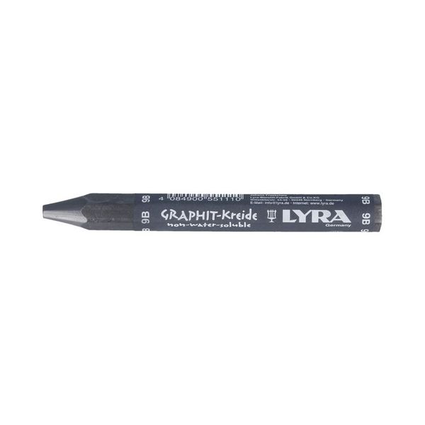 Мелки графитные Graphite нерастворимые в воде, заточенные 12 шт, 9B L5620109, Lyra L5620109