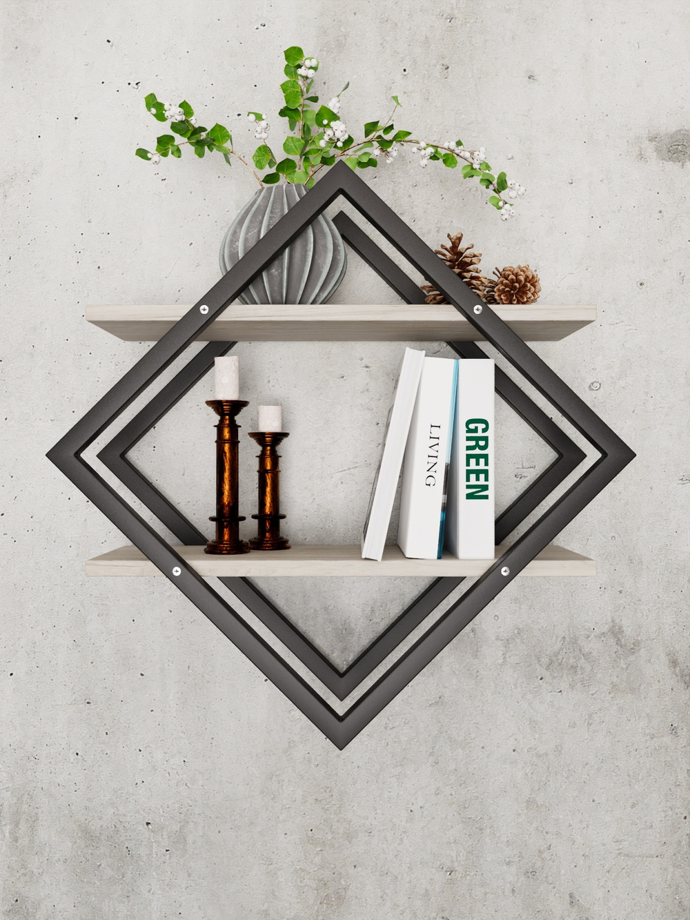 Полка настенная ромб лофт FORMA