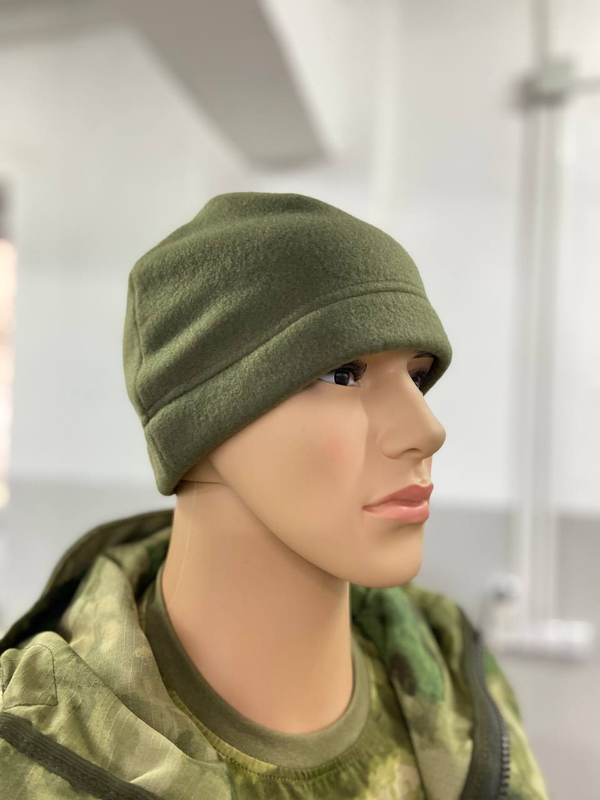 Флисовая шапка / олива