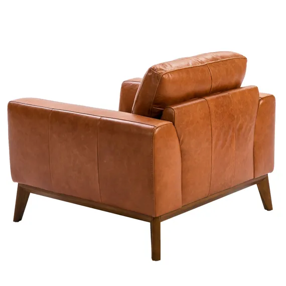 Кресло Angel Cerda KF1016-1P, коричневая кожа