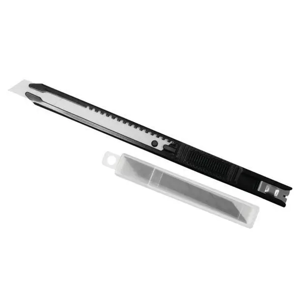 НОЖ VERTEXTOOLS PROFI 9 мм, АВТОБЛОК, AL-КОРПУС, TPR, ЛЕЗВИЕ SK5