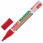 Маркер-краска лаковый (paint marker) 4 мм бордовый без ксилола (без запаха) алюминий BRAUBERG PROFESSIONAL (12 штук в упаковке)