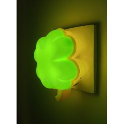 Ночник - светильник светодиодный ЭРА NN-606-LS-GR в розетку с датчиком освещенности зелёный