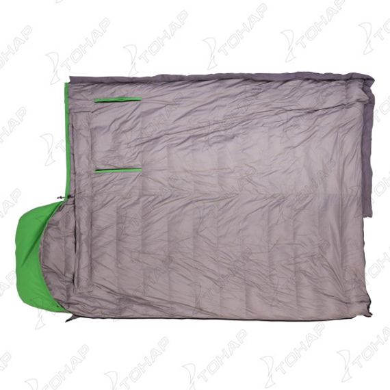 Спальный мешок пуховый PREMIER (190+30)х80см (t-25C) зеленый (PR-YJSD-32-G)