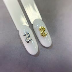 1851 Фигурки объёмные "Доллары" металл 5 шт