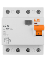 Устройство защитного отключения (УЗО) ВД1-63 4Р 32А 100мА TDM SQ0203-0033