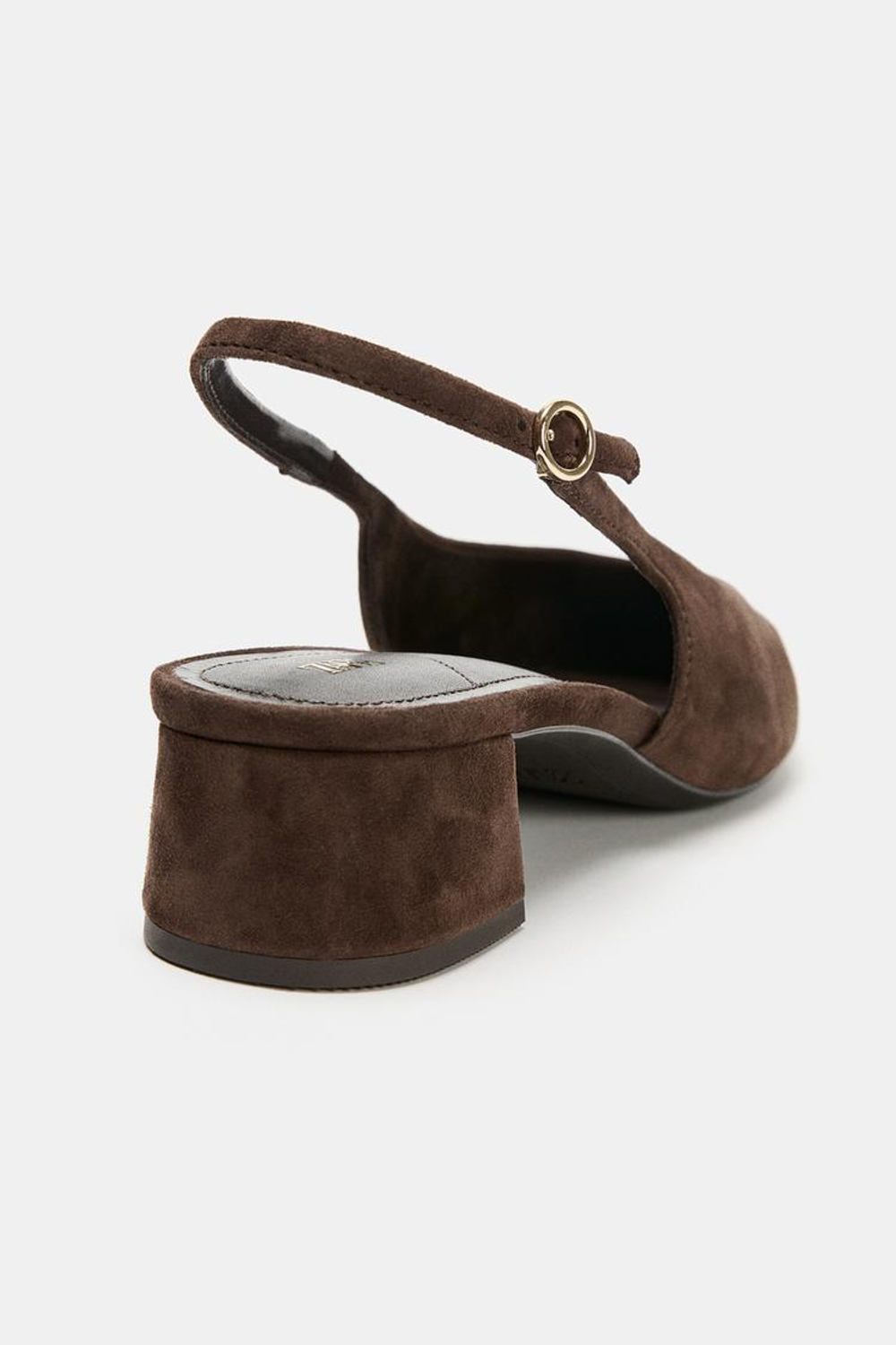 ZARAЗАМШЕВЫЕ ТУФЛИ-МЮЛИ, КОРИЧНЕВЫЙ