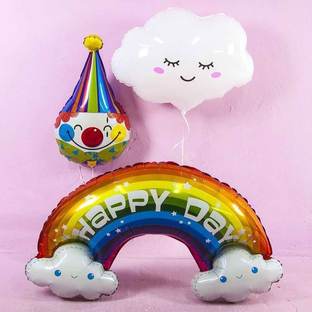 Шар (27"/69 см) Фигура, Облако, Белый 1 шт.