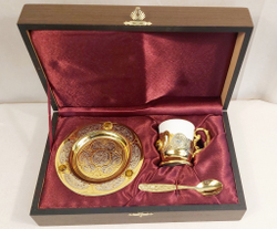 Кофейный набор Златоуст "Тигровый глаз"