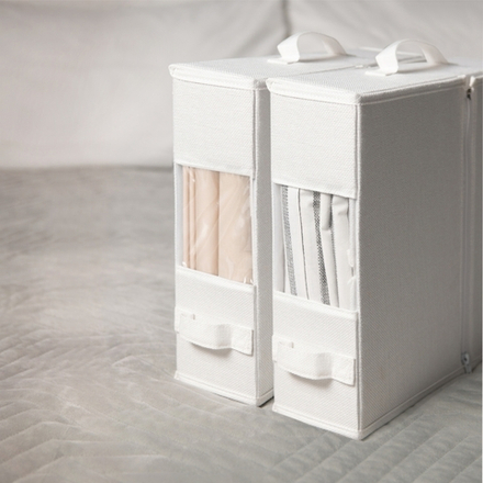 Набор органайзеров для постельного белья белый 2 шт