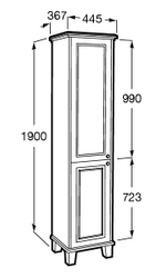 Шкаф-колонна Roca Carmen 60 белый матовый ZRU9307846