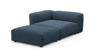 Оттоманка Фиджи Cilium Indigo 137*221*62 см, Синий Вельвет Нераскладной Фиеста