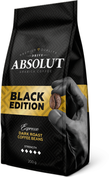 Кофе зерновой Absolut Drive Black Edition, 200 г