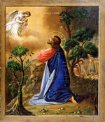 Икона Иисуса Христа "Моление о Чаше" на дереве на левкасе мастерская Иконный Дом