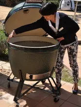 Керамический гриль Big Green Egg 2XL (самый большой) на модульной подставке, 73 см