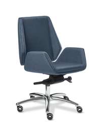 Кресло Siena Chrome B синяя ткань