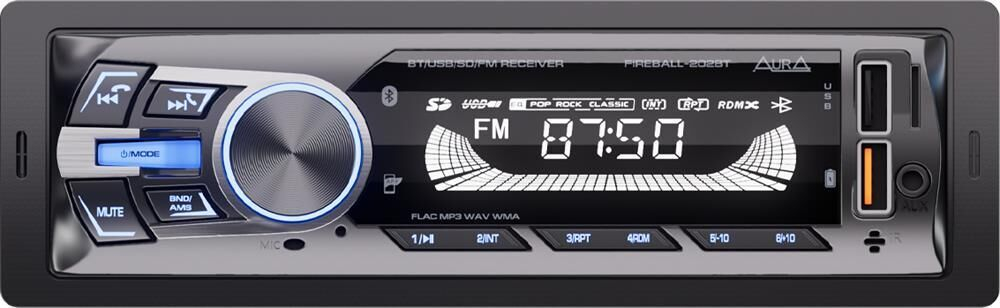 автомагнитола AURA FIREBALL-202BT USB/SD ресивер