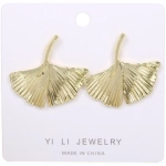 Серьги «ЭЛЛОДИ», листики, цвет золото и серебро, 2,8*2,5см