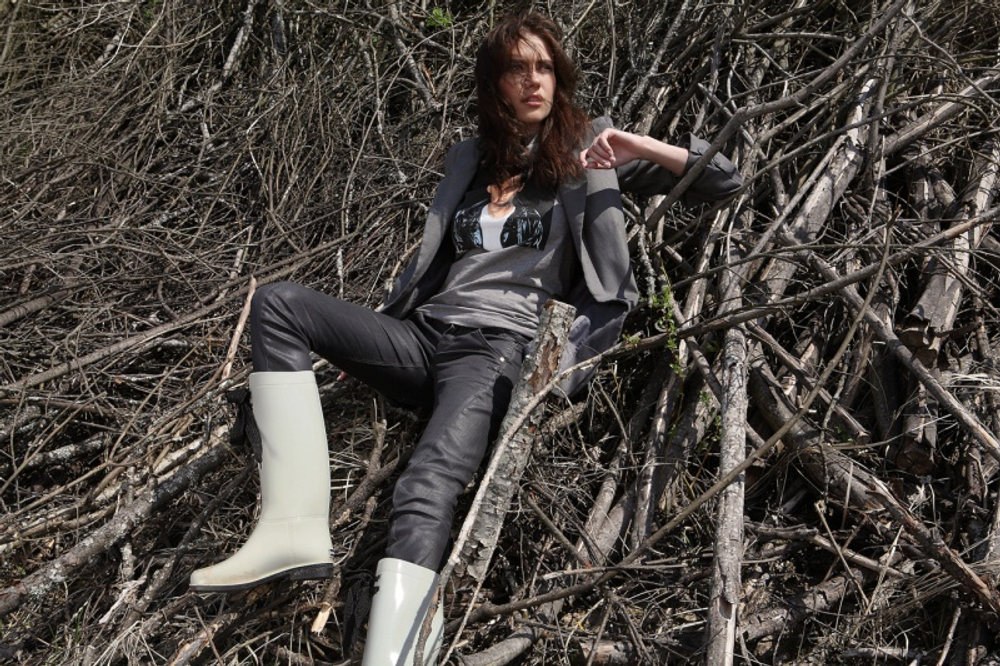Сапоги BoomBoots White&Black (с утеплителем)