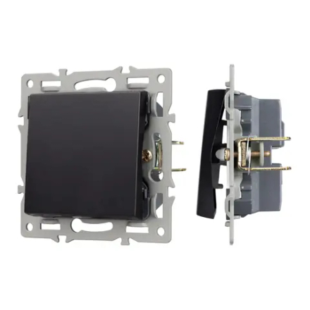 Механизм выключателя одноклавишный непроходной SWT-MK01-PL-BK (250V, 16A) (Arlight, -) 043711