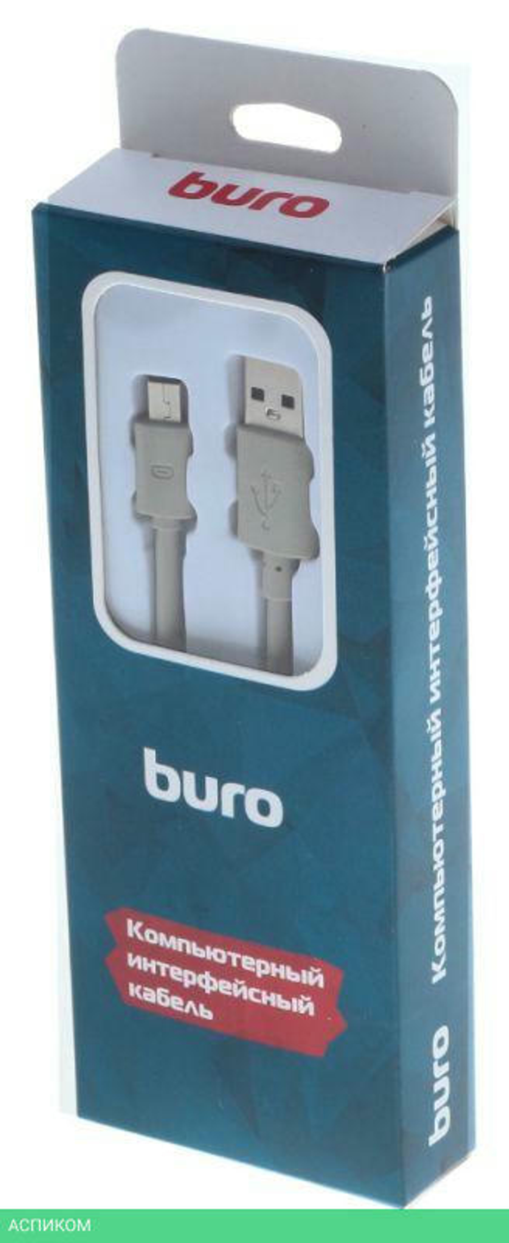Кабель Buro BHP RET USB_MINI18 1.8м серый