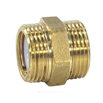 Ниппель латунь Ду 20 (3/4") со встроенным обратным клапаном НР R189V Giacomini R189VY004