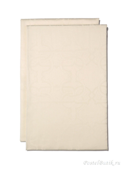 Постельное белье семейное Roberto Cavalli Logo бежевое