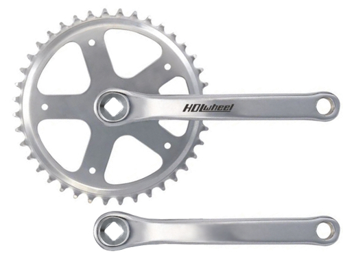 Система шатунов HDL-S140 , звезда на 44 зуба 1/2"х1/8" стальная, шатуны 165 мм стальные кованые, хромированные, квадратное посадочное место "под ромб", линия цепи 45 мм