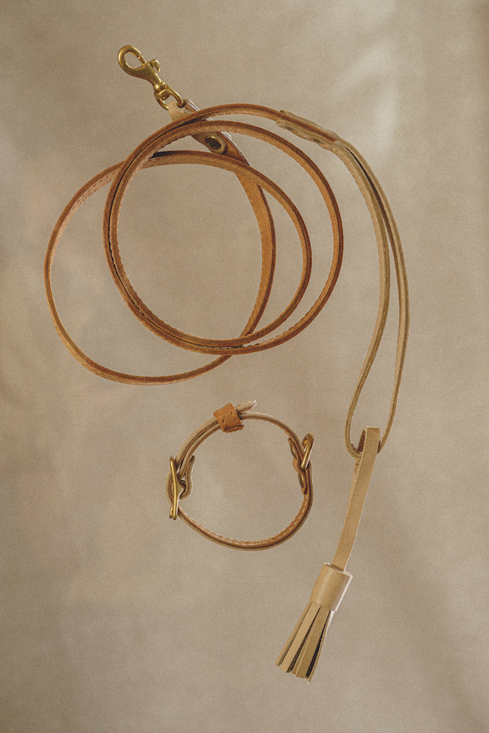 Поводок "Пони-гулёни" Бежевый и рыжий