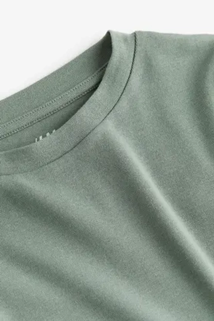 H&M Трикотажный топ с длинными рукавами, зеленый