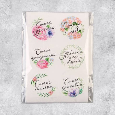 Набор наклеек "Самой чудесной" (6 шт)