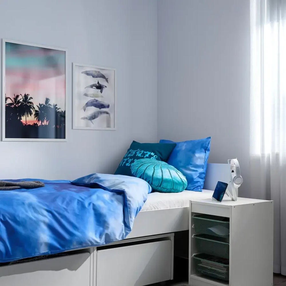 Стеллаж - IKEA TROFAST, 34х44х55 см, белый/серо-зеленый, ТРУФАСТ ИКЕА
