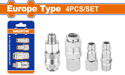 Набор коннекторов пневматических 1/4" 4 шт (30/120) WADFOW WQP4670