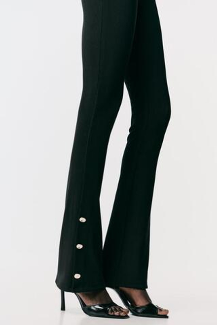 ZARA ЛЕГИНСЫ FLARE С ПУГОВИЦАМИ СНИЗУ, ЧЕРНЫЙ