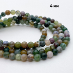 Халцедон бусины, диаметр 4,4-4,6 мм, цена за нить 38 см