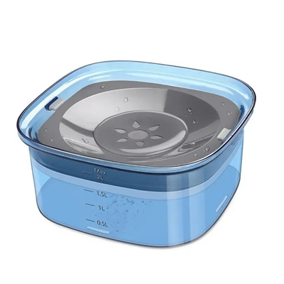 Питьевая миска чистая вода 2л 21,5х9,5 rich breed м-9 черный