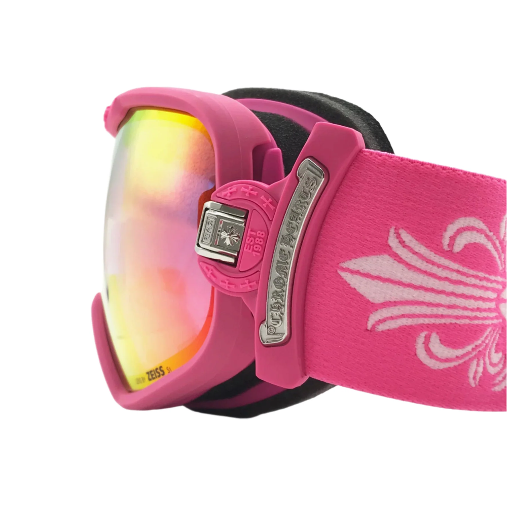Chrome Hearts SILVER MORNING PINK Anti fog Unisex Ski Goggles