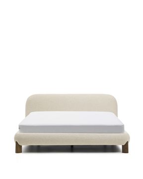 Кровать Odina из букле цвета экрю со съемным чехлом 180 x 200 см